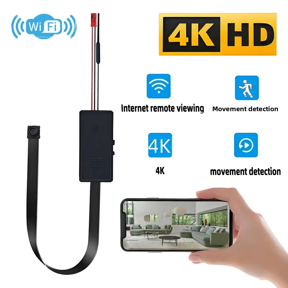 Home Security Hidden Cameras - 4K HD Neue Mini-WLAN-Kamera, Unterstützt Fernüberwachung,