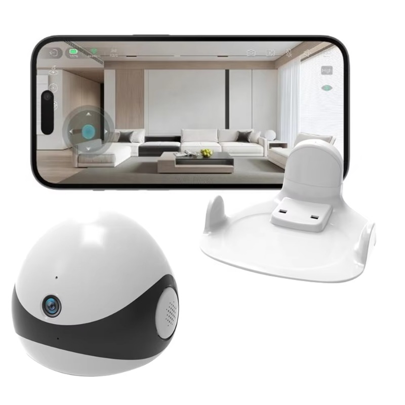 Home Security Robot - Kabellose 2K HD Mobile Haustier-Begleiter-Roboterkamera mit