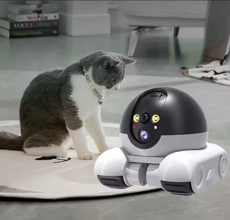 Home Security Robot - Kabellose Dual-Linsen-Roboterkamera 1080P HD PTZ IP-Kamera