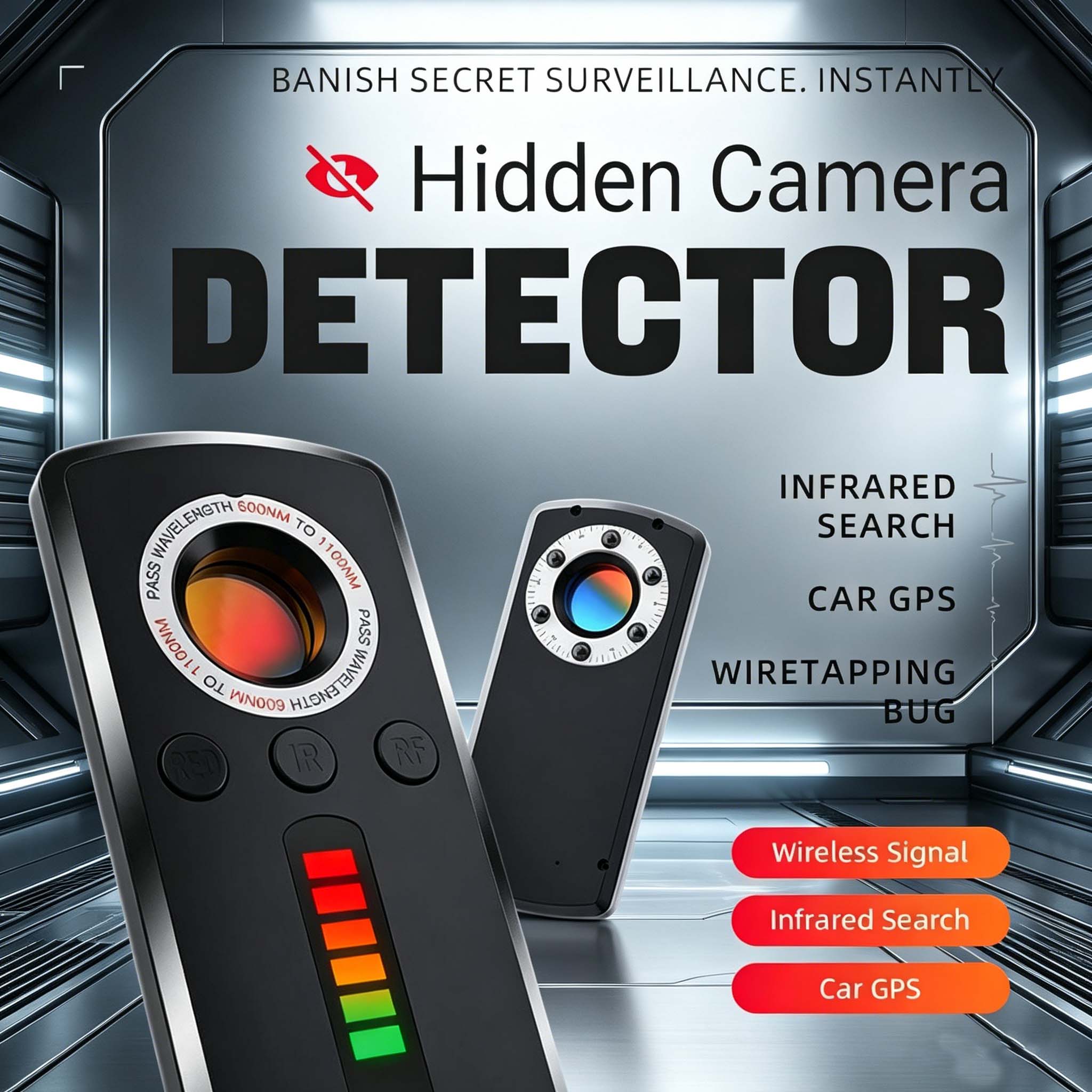 Home Security Hidden Cameras - Versteckter Kamera-Detektor Anti-Spionage-Gadget RF-Signal GPS-Tracker-Detektor Infrarot-Kamerafinder