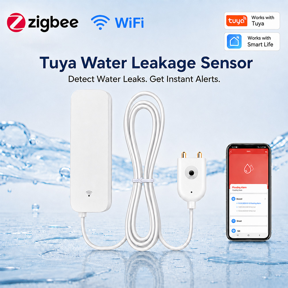 Home Security Business - ZigBee WLAN Wasserleck-Sensor Überflutungs- und Leckagealarm