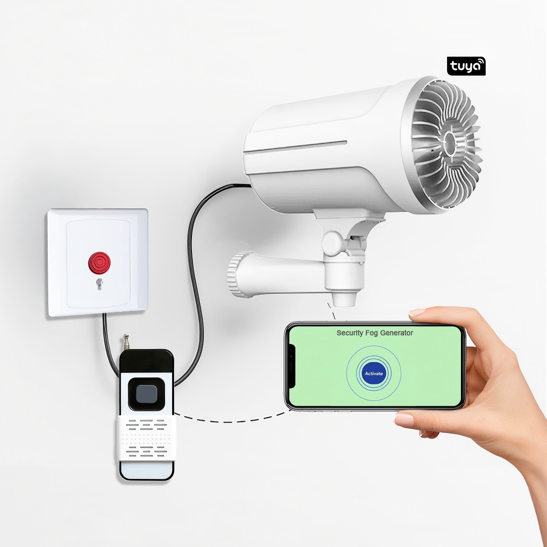 Home Security Fog System - Sicherheits-Nebelsystem Diebstahlschutz-Nebelmaschine Sicherheitsalarmsystem Schmuck Haussicherheit Nebelgenerator