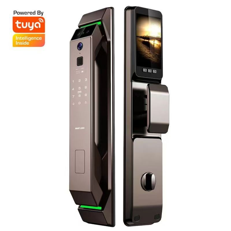 Door Lock Smart Keypad - 3D-Gesichtserkennung Fingerabdruck-Entriegelung Eingangstür Passwort TUYA Smart