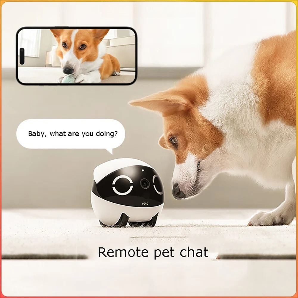 Home Security Robot - Haustier-Sicherheitsroboter mit Tumbler-Design Echtzeit-Steuerung Mini-Begleiter-Roboter 2K