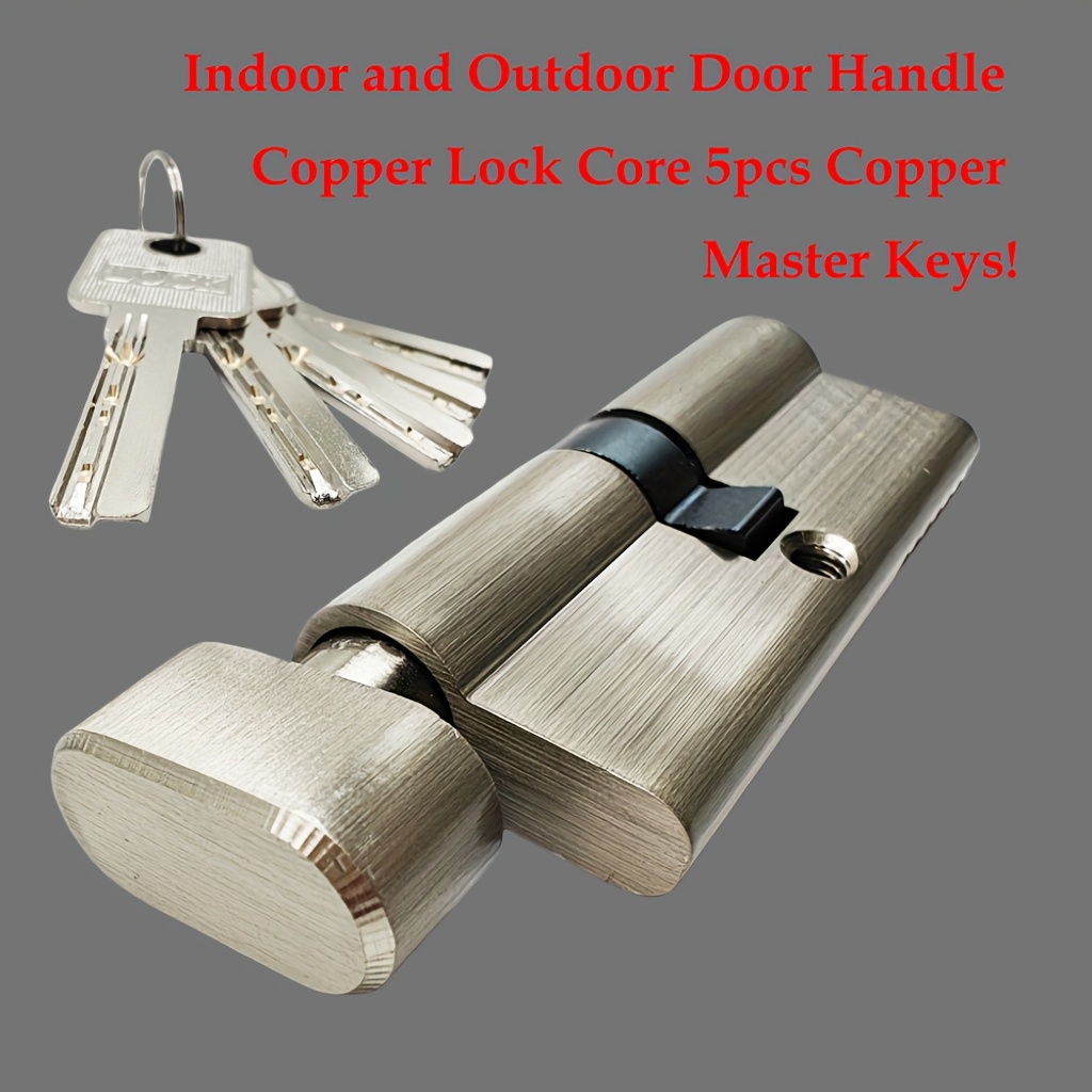Home Security Key - 1 Stück europäischer Standard-Diebstahlschutz-Schließzylinder aus Vollkupfer,