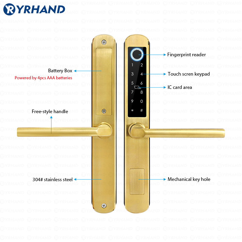 IP66 Gold Edelstahl Schiebegla – Home Security Key Bewertung und Preis