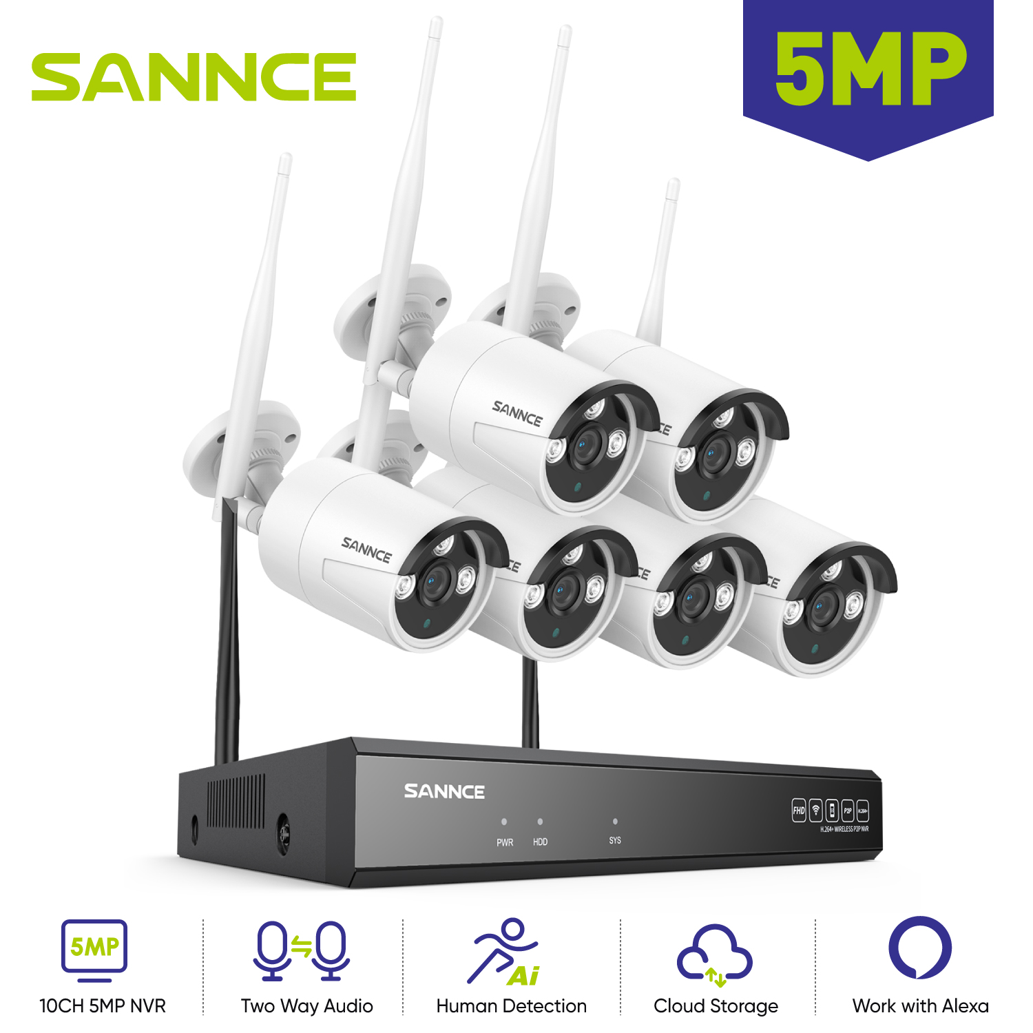 Sannce 6pcs 5mp wifi kamera ip – Home Security Camera System Bewertung und Preis