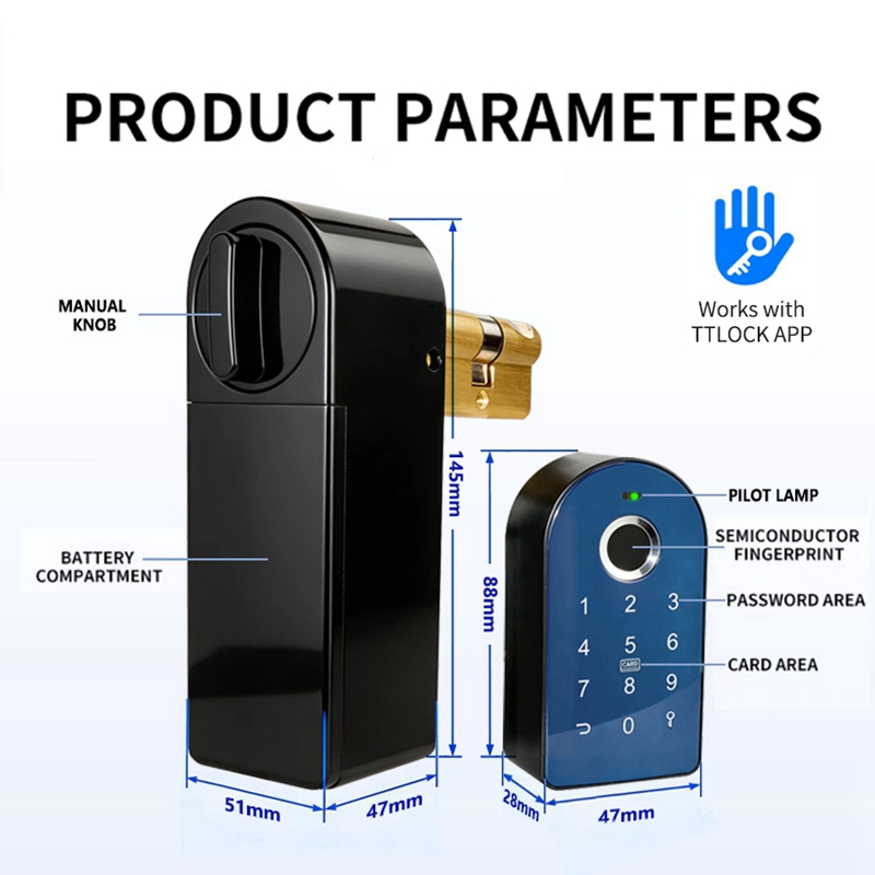 EGFirtor 80MM Zylinder TTLock  – Door Lock Smart Keypad Bewertung und Preis