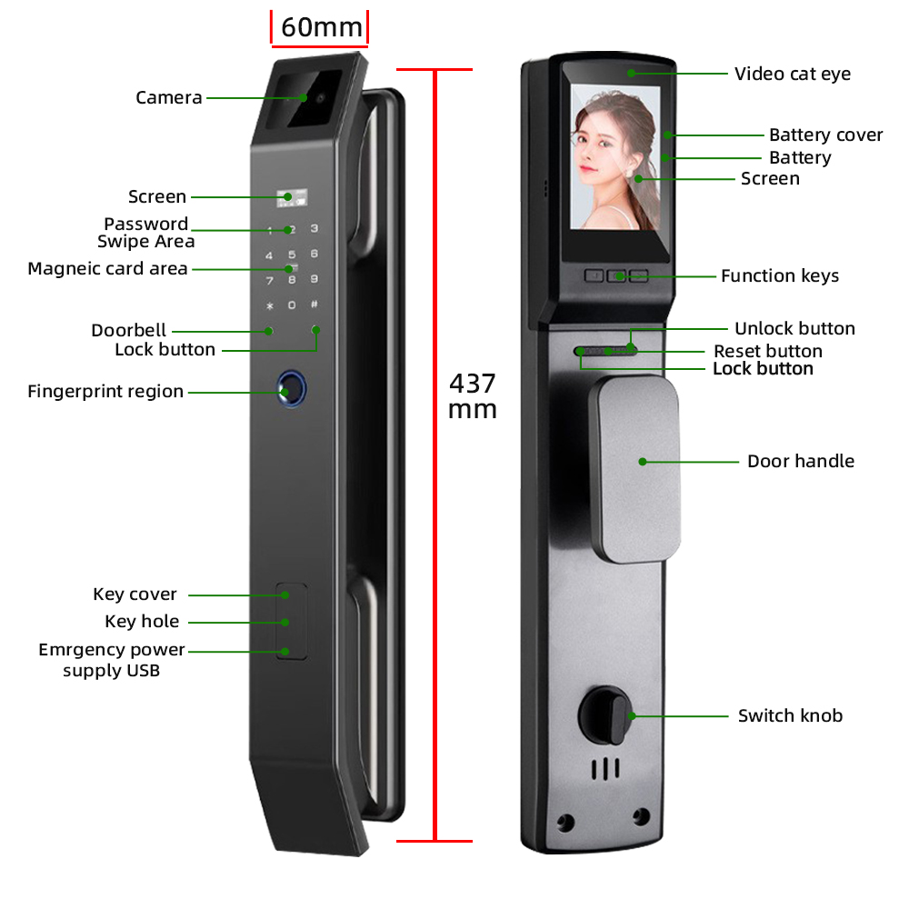 RAYKUBE DF14 Tuya WiFi 3D Gesi – Door Lock Smart Keypad Bewertung und Preis