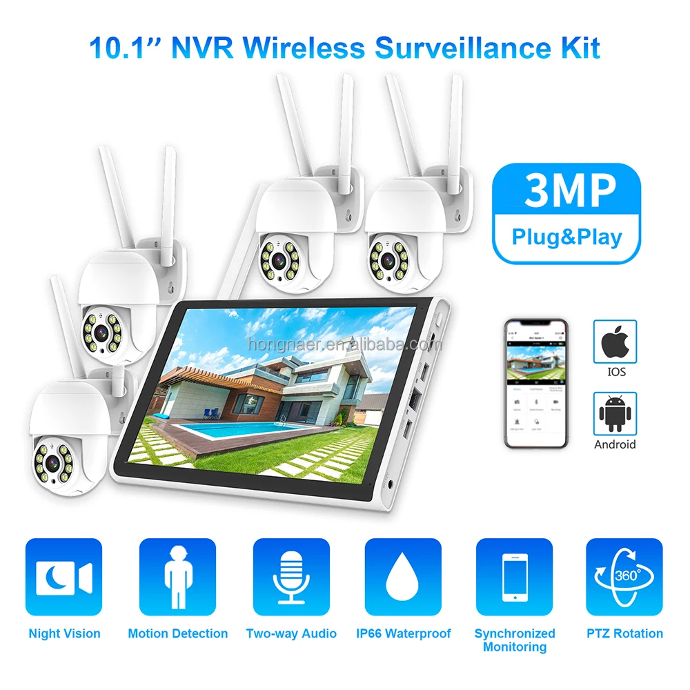 2026 Hongnaer 3MP 4-Kanal WLAN – Home Security Wireless Cameras Bewertung und Preis