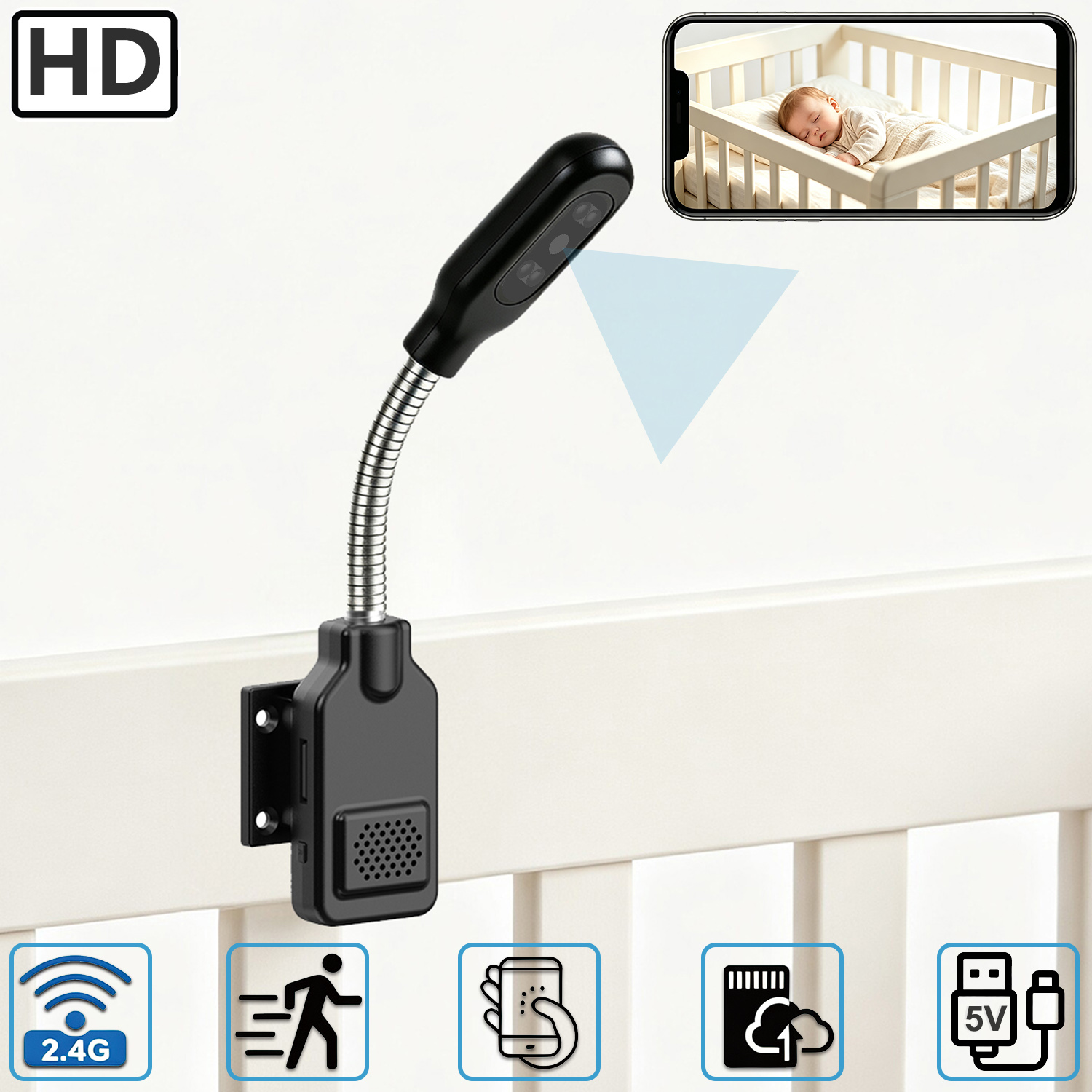 Flexible Schwanenhals-Baby- un – Home Security Hidden Cameras Bewertung und Preis