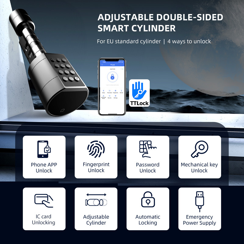 Intelligentes zylindrisches Eu – Door Lock Smart Keypad Bewertung und Preis