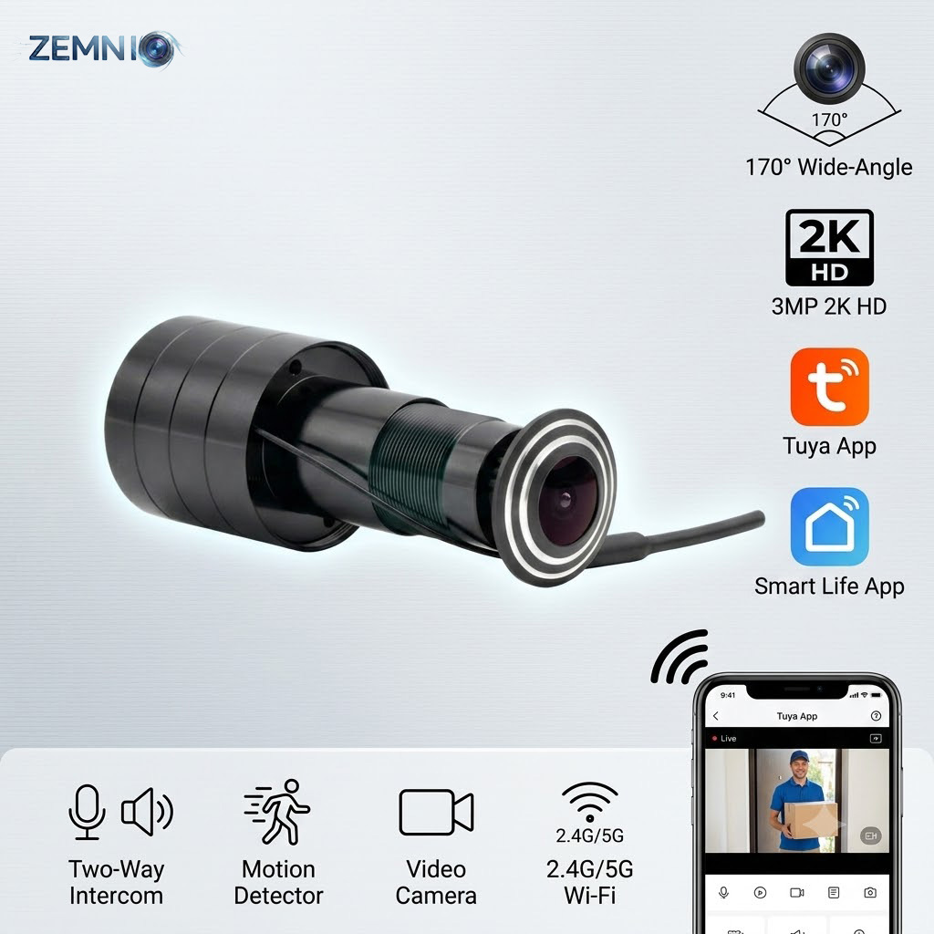 3MP 2K WLAN-Video-Türspion-Kam – Peephole Camera Viewer Bewertung und Preis