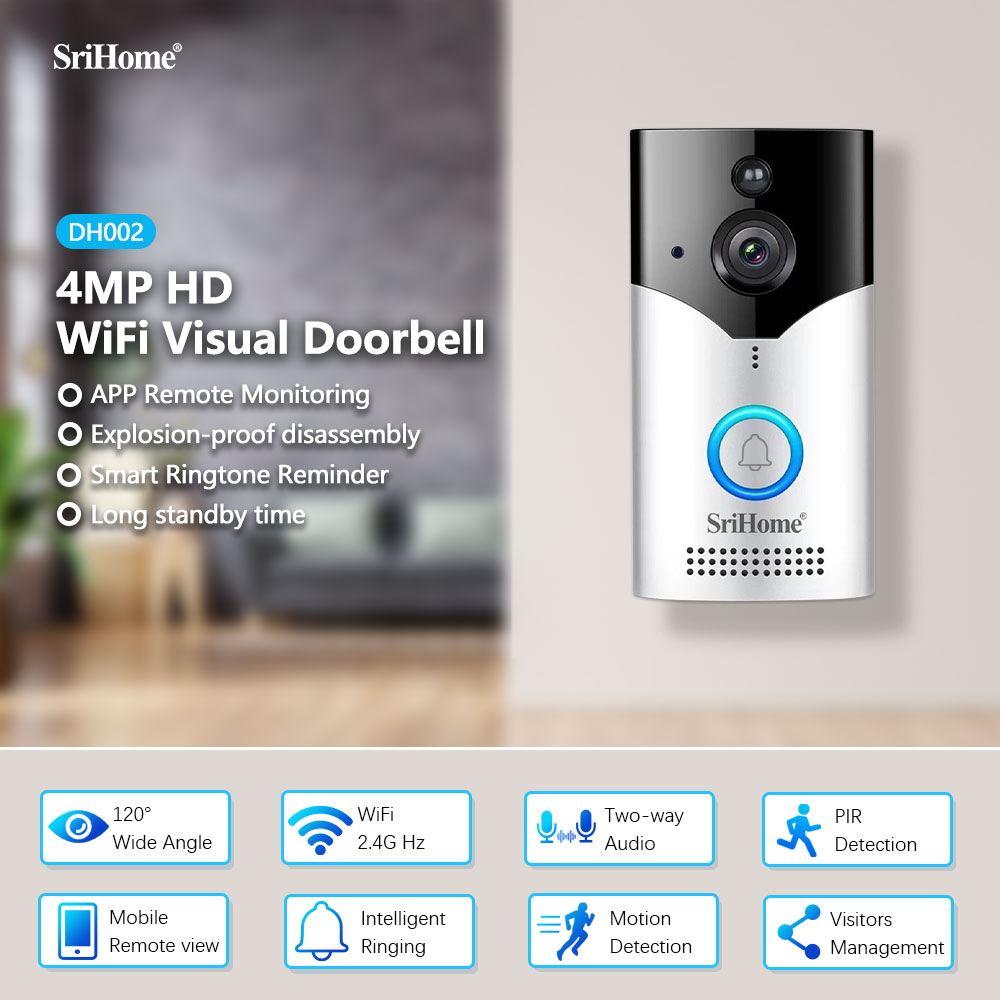 Srihome DH002 4MP 1440P Energi – Peephole Camera Viewer Bewertung und Preis