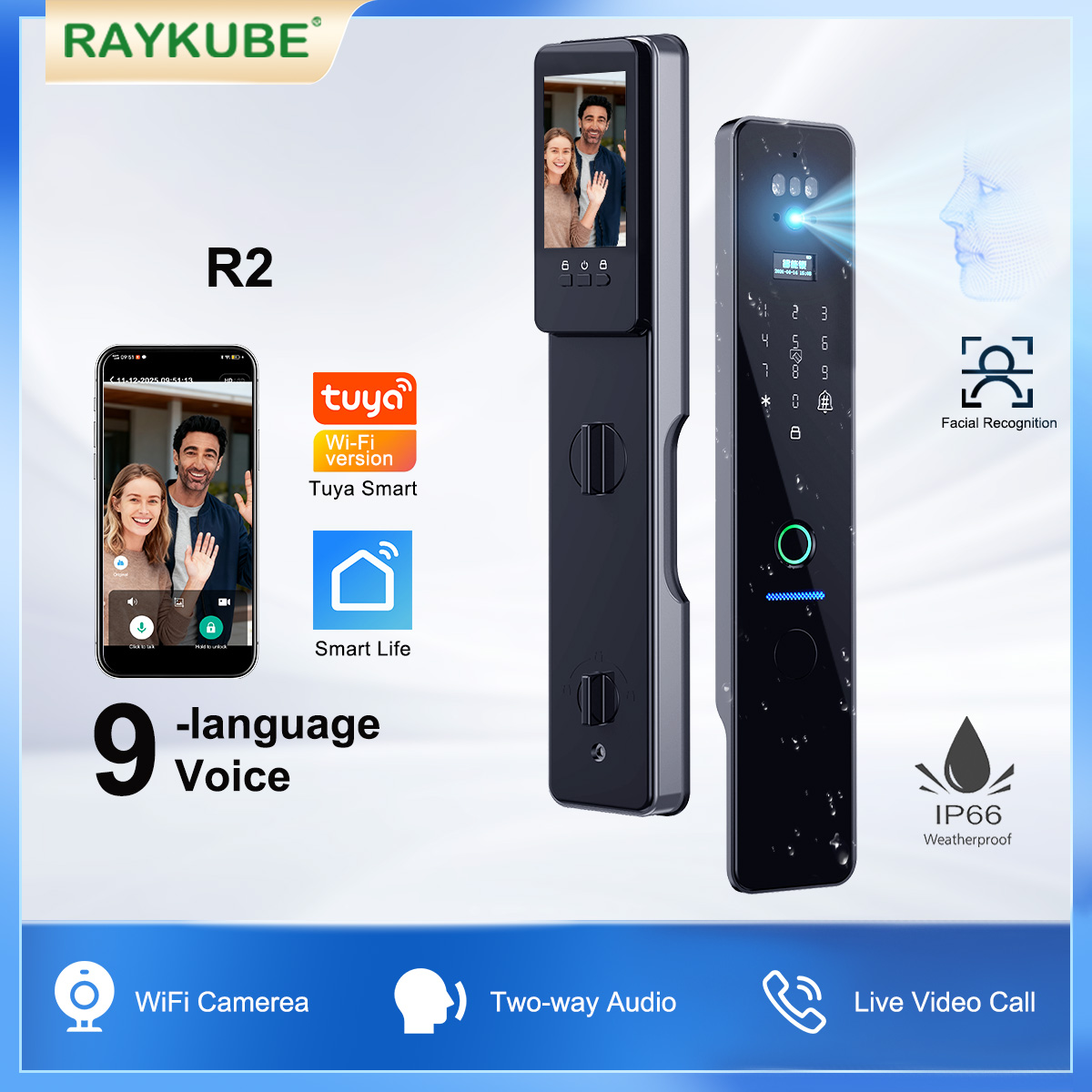 RAYKUBE R2 IP66 Wasserdichte T – Peephole Camera Viewer Bewertung und Preis